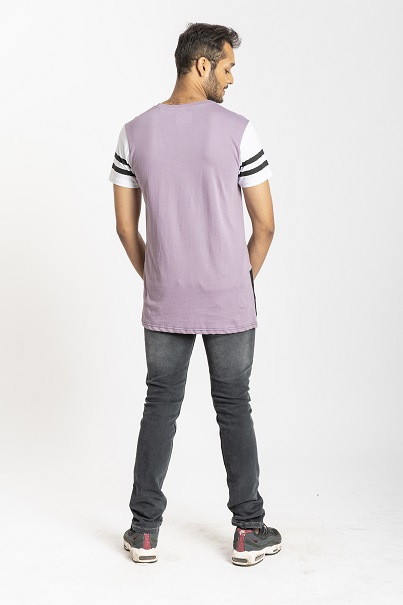 Light purple Designed T-shirt for men's